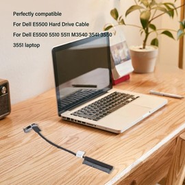 ciciglow Cable de Disco Duro para Computadora Portátil Latitude E5500 5510 5511 M3540 3541 3550 3551 Interfaz de Cable de Disco Duro, Reemplazo de Cable Flexible de Conector de