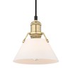 Golden Lighting Orwell 1-Light Mini Pendant in Brushed Champagne Bronze