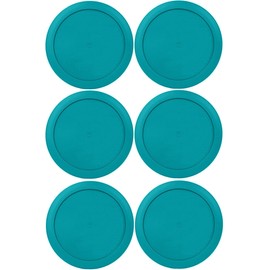 rivel Klareware 1 Cup Turquoise Round Plastic Food Storage Replacement Lids Covers for Klareware Anchor Hocking and Pyrex Glass Bowls 4 Pack (Container not Included) (6 Pack)