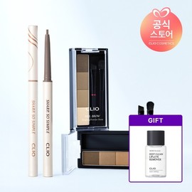 Clio 퍼펙트아이 SET샤프 쏘 심플 펜슬 라이너 AD+킬브로우 쉐이핑 파우더 브로우 사은 마이크로페셔널딥클 Perfect Eye SET Sharp So Simple Pencil Liner AD + Kill Brow Shaping Powder Brow Gift Micro Professional Deep 클