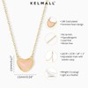 KELMALL Heart Pendant Necklace for Women, Dainty Adjustable Gold Necklace