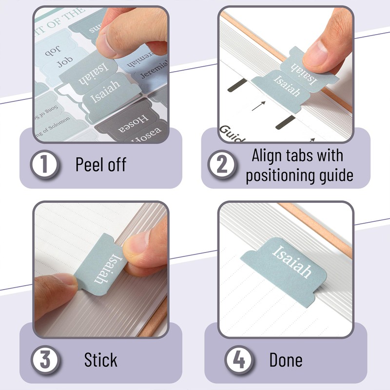Mr. Pen- Bible Tabs, 75 Tabs, Laminated Bible Tabs for