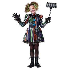 California Costumes Girl's Neon Nightmare Clown Costume X-Large