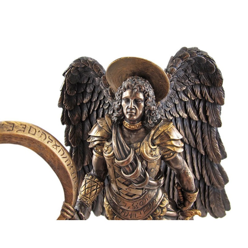 PTC 10 Inch Archangel Gabriel with Moon Spear Religious Statue