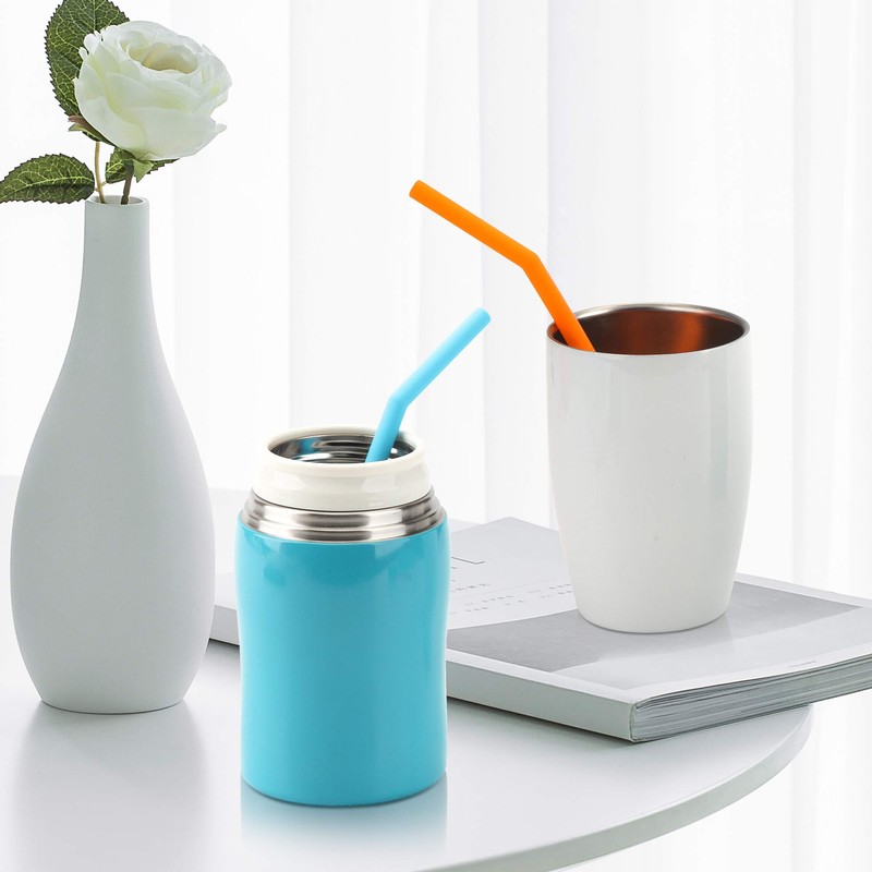 Reusable Silicone Straws for Toddlers & Kids - 6 pcs