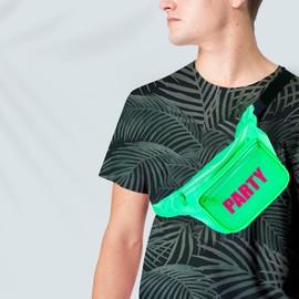 Neon Green Party Fanny Pack, One Size