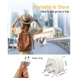 2 Pack Australia New Zealand Travel Adapter -Type I Plug, 3 Prong to 3 Prong Universal Outlet Socket Adapter for International Tourists to AU Plug Adapter-White