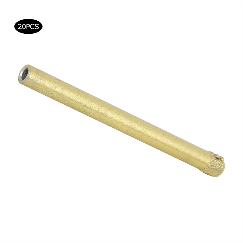20PCs Hand Electric Drill Bit Brazing Hole Opener Gold 6mm