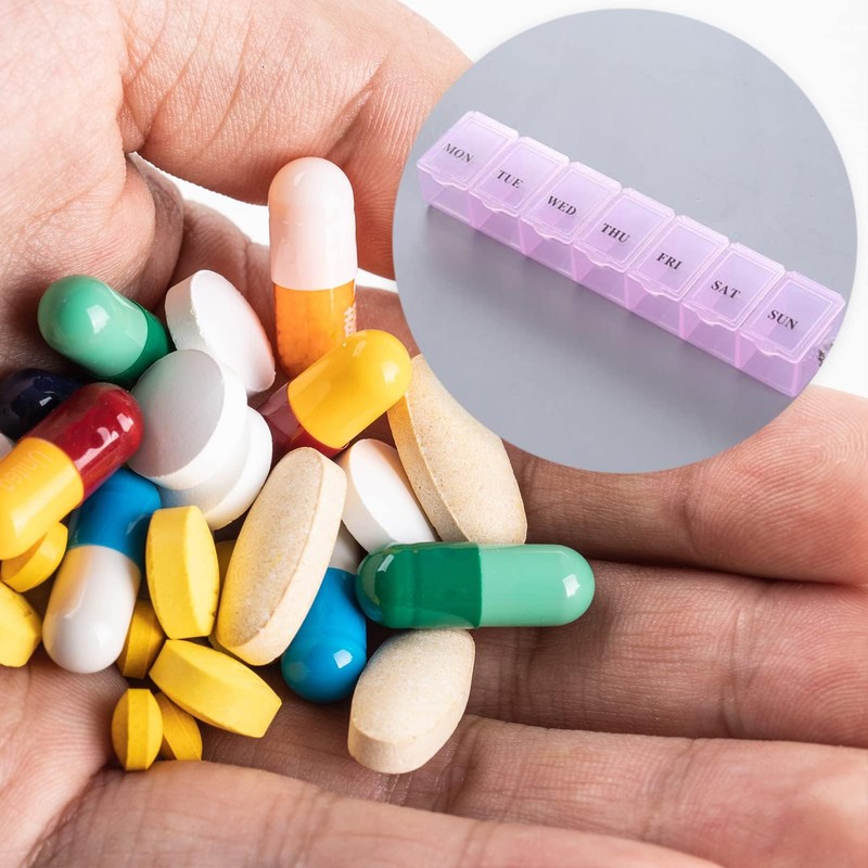 Pill Box Organiser 7 Day,Pill Pot,Medication Box, one Time A