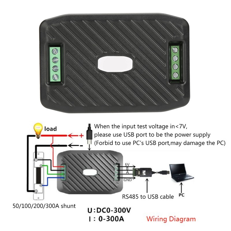 PEACEFAIR PZEM-017 DC Voltage Current Power Energy Consumption Meter Communication