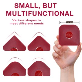 TMEDW Pan Scraper, 5 Pcs Pot Scraper, Pan Scraper Plastic, Multifunctional Scraper Tool for Kitchen, Non-Slip, Food Safe, High Heat Resistant-Red