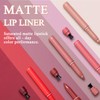 Matte Nude Lip Liner And Lipstick Set With Built-in Sharpener,