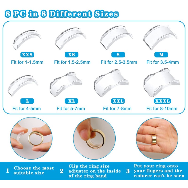 70 Pcs Ring Size Adjuster for Loose Rings with Ring