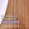 Glueless Wear and Go Straight Wigs with Bangs 6x4 Lace