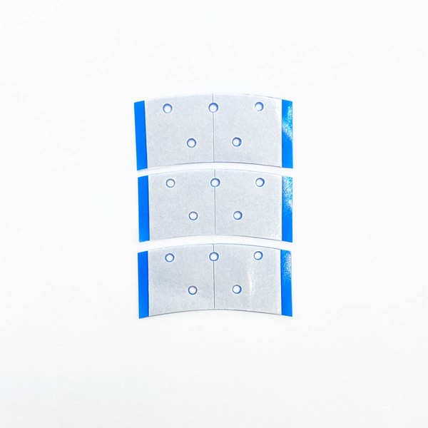 36 Pack - Blue Hole Punch Tape Double Sided Adhesive Tape for Wig, Toupee, Hair Piece (Blue Hole Punch Mini Curve Strips)