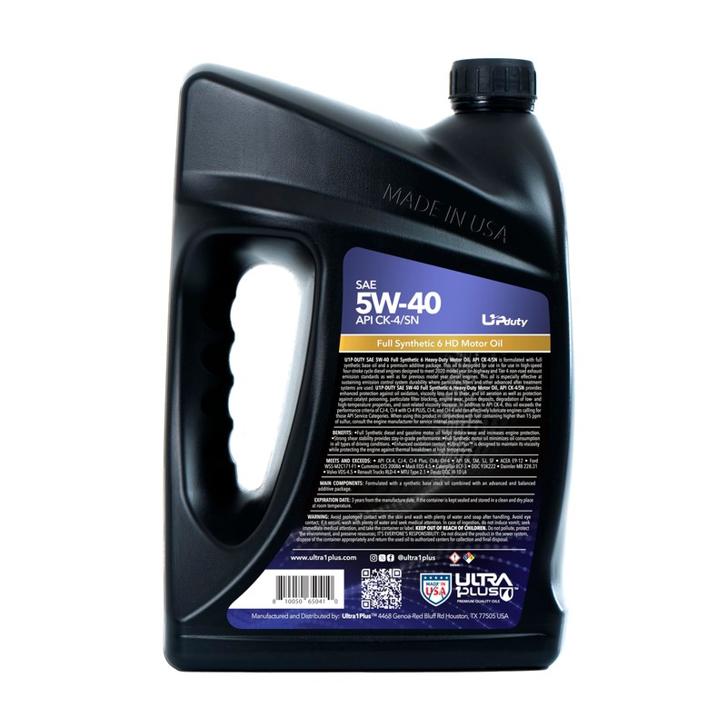 ULTRA 1PLUS SAE 5W-40 Full Synthetic Heavy-Duty Diesel Engine Oil