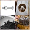 sourcing map M10x1.5mm Flange Nylon Insert Lock Nuts, 35Pcs 304