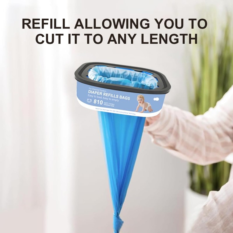 Jumbo Square Refills Disposal Bags Refill Compatible with Genie Diaper