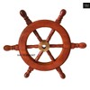 6 Ship Wheel - Wood and Brass by Nauticalmart