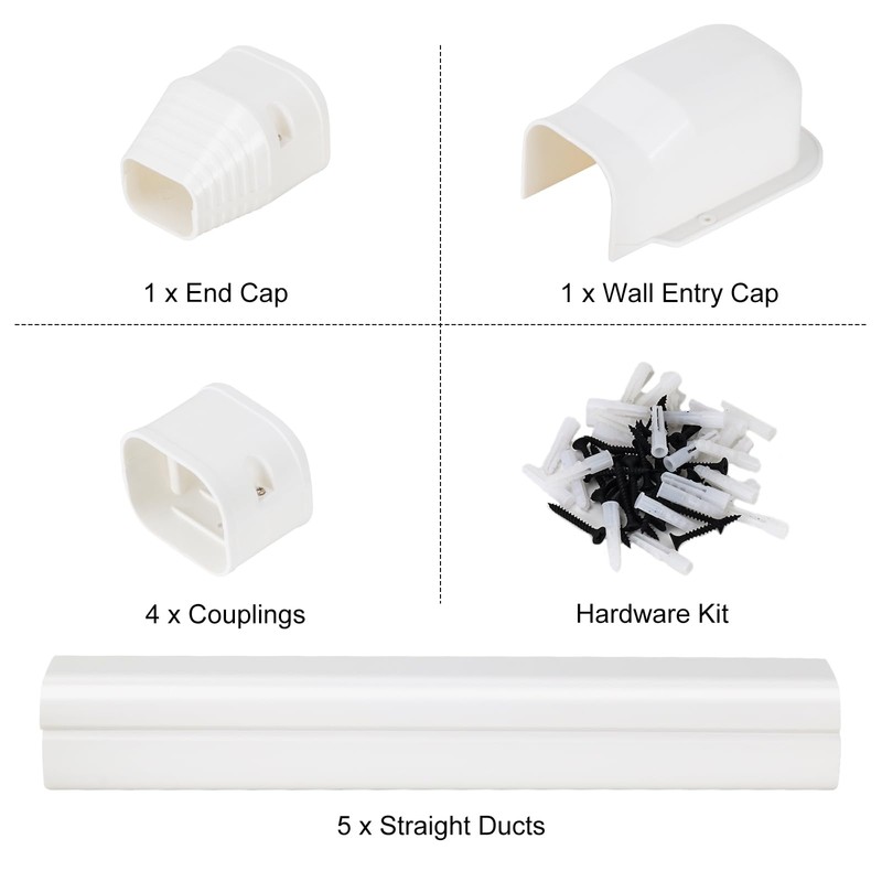 Kalkehay 3" W 7.5Ft L Mini Split Line Set Cover