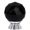 ANJUU 12 Pcs 30mm Round Shape Crystal Glass Cabinet Knobs
