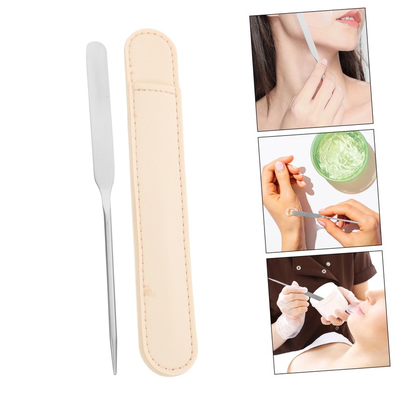 Baluue Stainless Steel Makeup Mixing Spatula Multifunctional Foundation and Nail