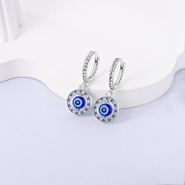 MULA 925 Sterling Silver Drop Dangle Earrings for Women Fashion Hoop Earrings