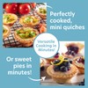 Mini Pie & Quiche Maker- Nonstick Electric Baker Cooks 6
