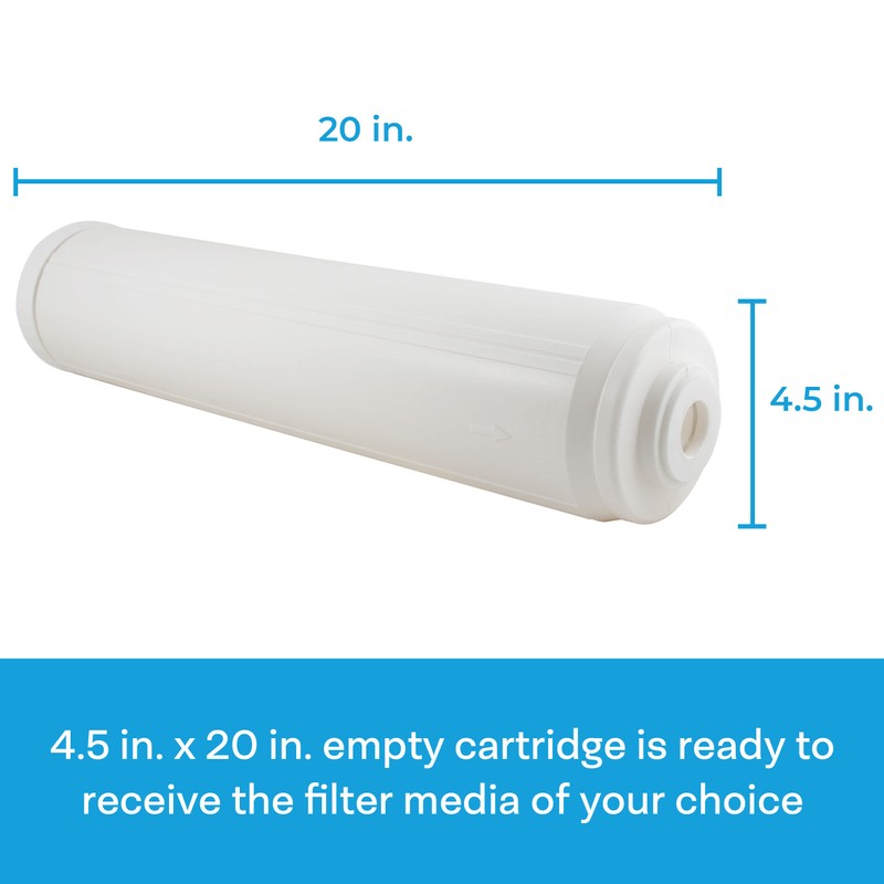 SpiroPure 20x4.5 Empty Refillable Filter Cartridges with Polyester Pads (Case