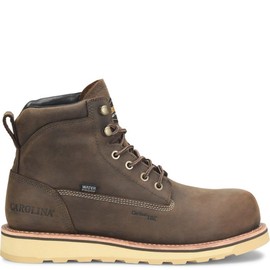 Carolina Men's Staple Gun 6” Carbon Composite Toe Waterproof Work Boot, Dark Brown - 9 D