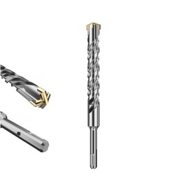 HUHAO SDS Plus Rotary Hammer Drill Bit 6mm x 100mm,Masonry Drill Bits,Carbide Cross Tipped SDS Drill Bit Set,Double Thread Carbide Rotary Hammer Drill Bit for Concrete,Brick,Stone,Masonry