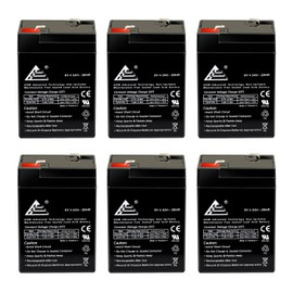 ECIPOWER 6V 4.5Ah AGM SLA Battery – Rechargeable VRLA Battery for Exit Signs, Emergency Lighting, Toys, and Alarm Systems – F1 Terminals, Maintenance-Free