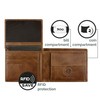 Klondike 1896 Mountain Arthur Landscape Buffalo Leather RFID Wallet, Cognac,
