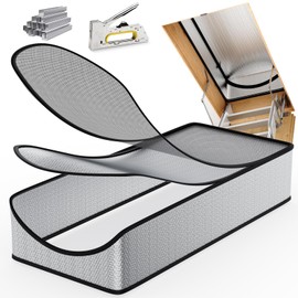 AGHITG Attic Door Insulation Cover with Screen Mesh for Pull Down Ladder or Stair, 25" x 54" x 11" Double Bubble Thick Attic Tent Stairway Insulator Dust Proof, Attic Insulation for Save Energy