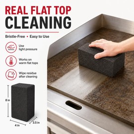Commercial Grade, Heavy Duty Grill Cleaning Brick Bulk 2 Pack. Pumice Stone Cleaner Tool Cleans and Sanitizes Restaurant Flat Top Grills or Griddles Effectively Without Harsh Chemicals or Abrasives