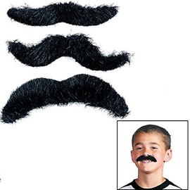 Fat-catz-copy-catz Pack of 12 novelty moustaches, suitable for all ages
