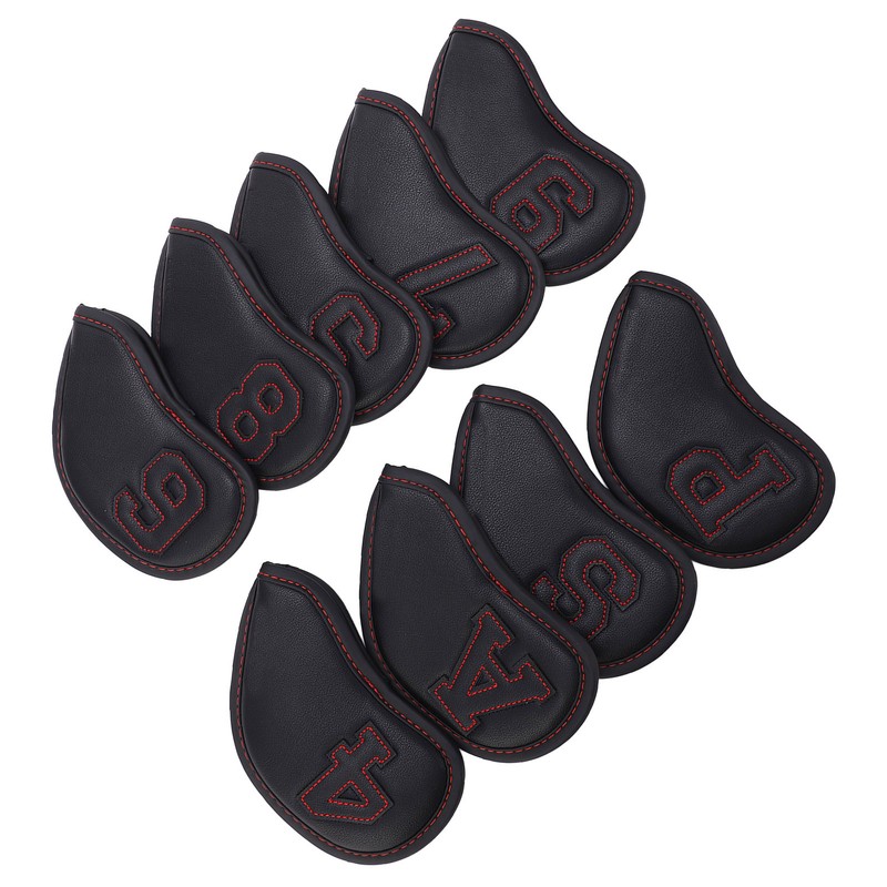 9Pcs/Set Golf Iron Head Covers Waterproof Sunscreen Golf Iron Covers
