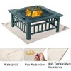 Hggzeg Fire Pit Mat, BBQ Fireproof Glass Mat Heat Resistant