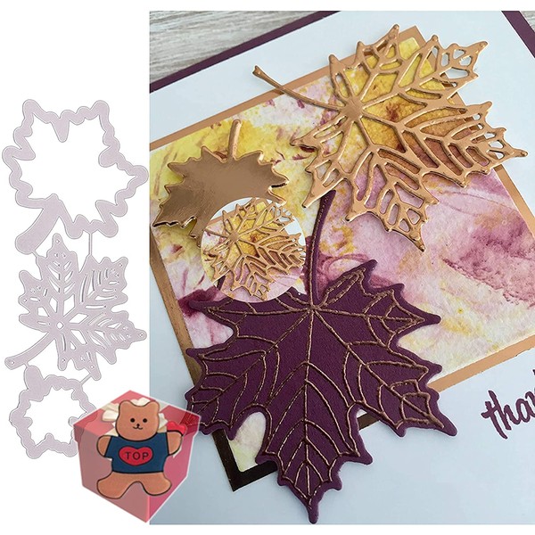 3Pcs/Set Maple Leaf Metal Cutting Dies，3Pcs/Set Maple Leaf Metal Template