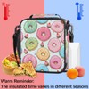 CFERSAN Colorful Glazed Donuts Kids Insulated Lunch Bag School Lunch