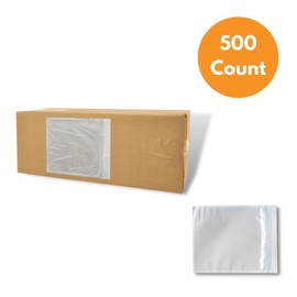 Clear Packing List Envelopes 9.5" x 12" Plain Face Back Side Load 500 Pieces