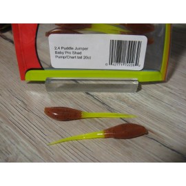 The Original Puddle Jumper Lures 20 Puddle Jumper 2.4" Soft Plastic Baby Pro Shad Fishing Bait Pump/Chart Tail