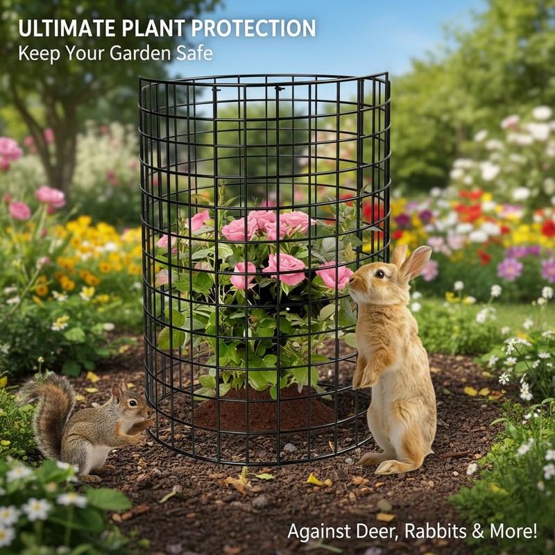 DAYUMKOU 10 Pack Metal Wire Mesh Plant Protector from Animals(12"×12")