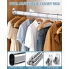 Heavy Duty Oval Closet Rod for Hanging Clothes, 29.5-51 Inch