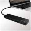 Logilink USB Hub for PC/Laptop Aluminium Housing black Black 3+1