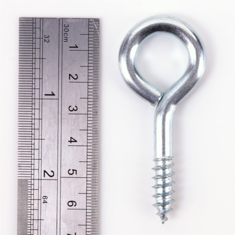 20x Large Heavy Duty Screw in Eyes - 65mm Long