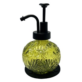 Birugen Vintage Soap Dispenser for Bathroom,Glass Kitchen Soap Dispenser with Pump,Farmhouse Soap Dispenser Antique,Cute Small Liquid Hand Soap Dispenser,Rustic Decorative Dish Soap Dispenser(Green)