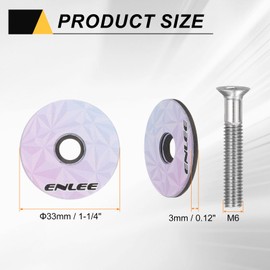 sourcing map 1 1/4" OD Bicycle Headset Stem Top Cap Carbon Fiber Cycling Headset Cover Stem with M6 Bolt for Mountain Bike Road Bike MTB, Pink Blue