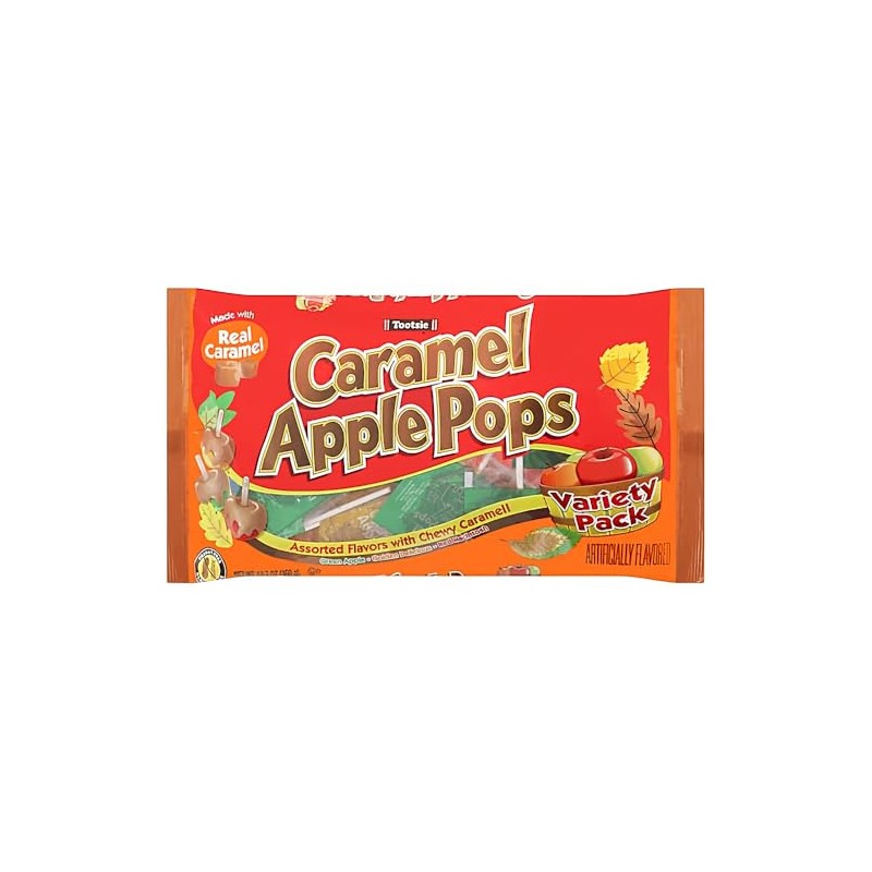Tootsie Caramel Apple Pops Assorted Apple Orchard Lollipops 12.7-oz. Bag