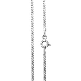 Avesano Women's Curb Chain Necklace 925 Silver (Width 1.4 mm) Silver Chain without Pendant (Length 40 cm to 70 cm) 101041-0, Sterling Silver, No Gemstone